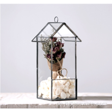 Heißer Verkauf Pflanze Rose Gold Glas Terrarium Geometrisch